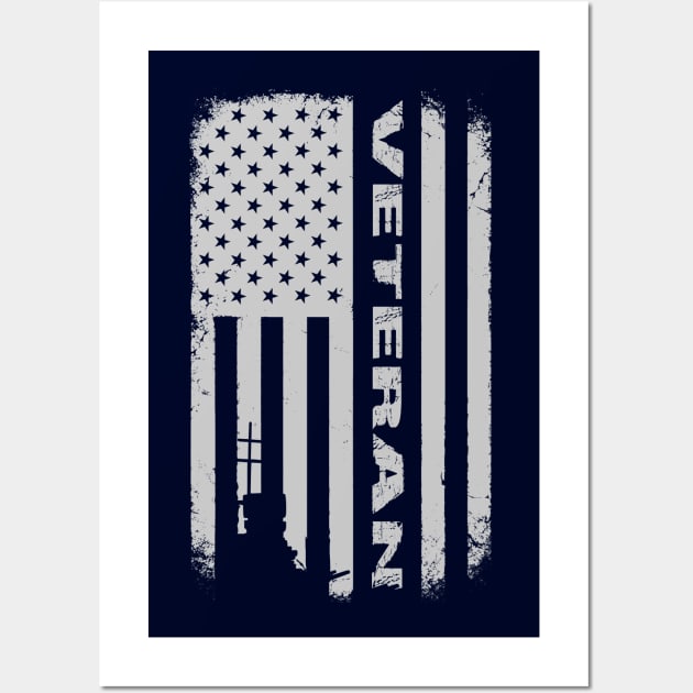 Veteran Flag - Destroyer Wall Art by BoneheadGraphix